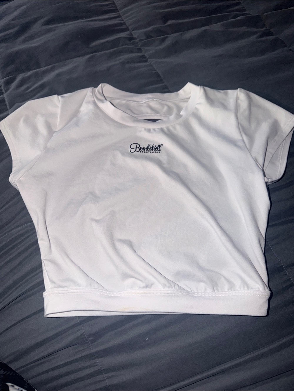 Bombshell Sportswear White muscle top